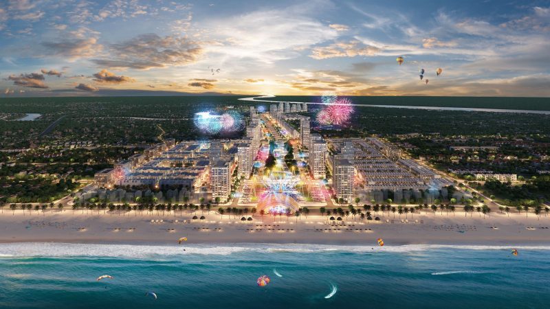 Phối cảnh quảng trường Sun Grand Boulevard vào ban đêm