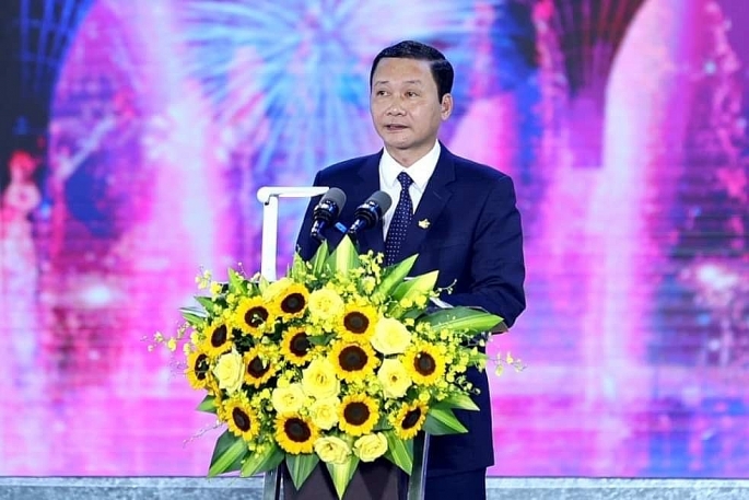 Ông Đỗ Minh Tuấn - Chủ tịch UBND tỉnh Thanh Hóa phát biểu tại buổi lễ.