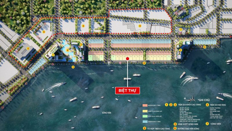 Vị trí khu biệt thự siêu vip tại dự án Sun Symphony Residence