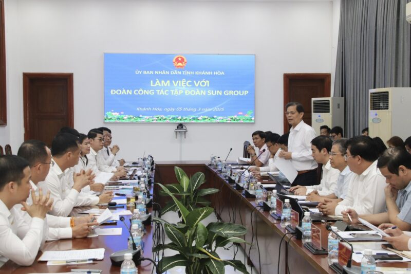 Tỉnh Khánh Hoà làm việc với tập đoàn Sun Group
