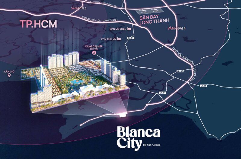 Vị trí dự án Blanca City by Sun Group